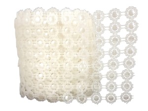 Perełki kwiatki na taśmie 15mm 12cm 50cm