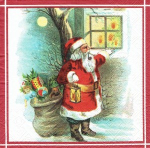 Serwetka decoupage 33x33 cm - mikołaj