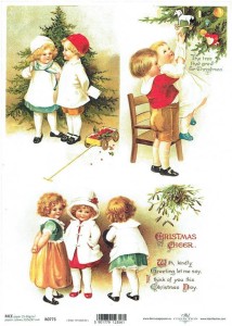 Papier ryżowy A4 ITD do decoupage - dzieci, święta