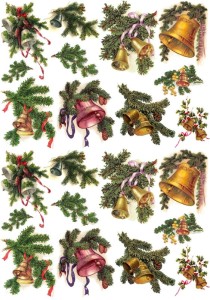 Papier klasyczny A4 do decoupage - dzwonki, stroiki 