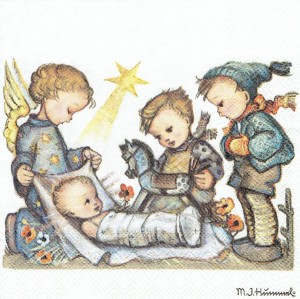 Serwetka decoupage 33x33 cm - szopka, żłóbek