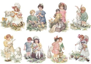 Papier klasyczny A4 do decoupage - Wielkanoc, dzieci