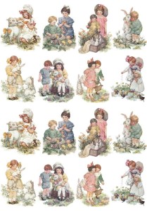 Papier klasyczny A4 do decoupage - Wielkanoc, dzieci