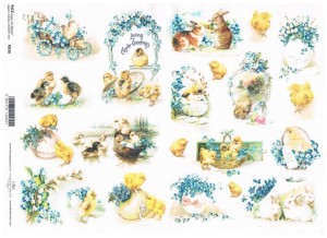 Papier ryżowy A4 ITD do decoupage - Wielkanoc 
