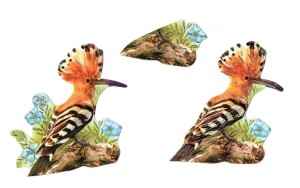 Scrapki papierowe z efektem 3D - ptaki