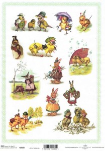 Papier ryżowy A4 ITD do decoupage - Wielkanoc 