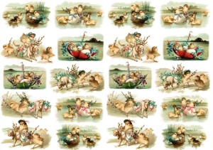 Papier klasyczny A4 do decoupage - Wielkanoc