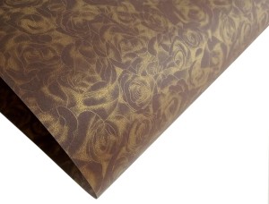 Papier ozdobny A4 Róże czekoladowy 5 sztuk
