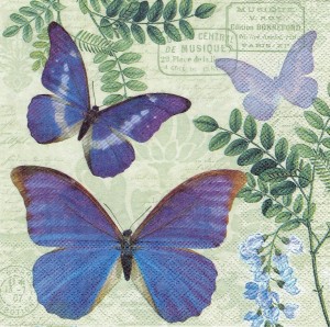 Serwetka decoupage 33x33 cm - motyle, motylki
