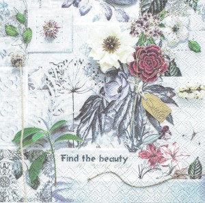 Serwetka decoupage 33x33 cm - kwiaty, kwiatki