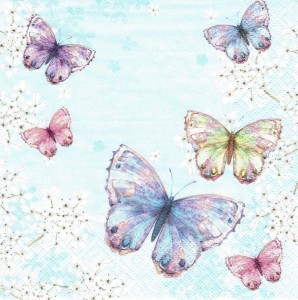 Serwetka decoupage 33x33 cm - motyle, motylki