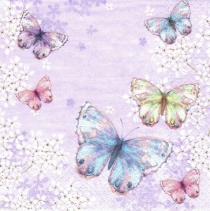 Serwetka decoupage 33x33 cm - motyle, motylki