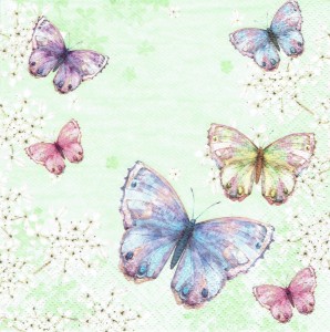 Serwetka decoupage 33x33 cm - motyle, motylki 