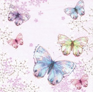 Serwetka decoupage 33x33 cm - motyle, motylki 