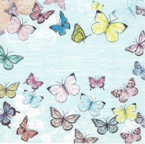 Serwetka decoupage 33x33 cm - motyle, motylki