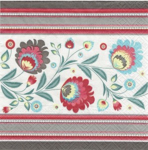 Serwetka decoupage 33x33 cm - folk, ludowa