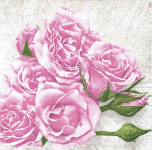 Serwetka decoupage 33x33 cm - kwiaty, róże