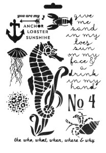 Szablon Cadence A4 - słoń morski, napisy 