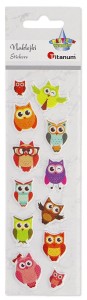 Naklejki wypukłe, puffy - ptaki, sowy, sówki