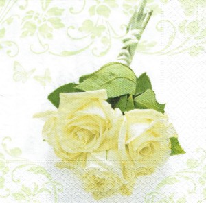 Serwetka decoupage 33x33 cm - kwiaty, róże