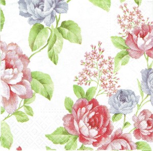 Serwetka decoupage 33x33 cm - kwiaty, róże