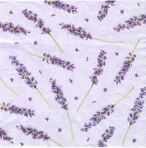 Serwetka decoupage 33x33 cm - lawenda, kwiaty