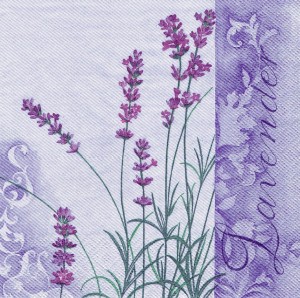 Serwetka decoupage 33x33 cm - lawenda, kwiaty