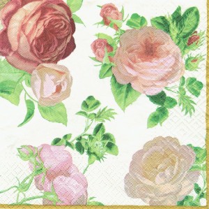 Serwetka decoupage 33x33 cm - kwiaty, róże