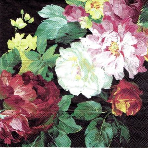 Serwetka decoupage 33x33 cm - kwiaty, róże