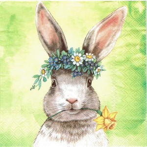 Serwetka decoupage 33x33 cm - zajączek