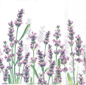 Serwetka decoupage mała 25x25cm - lawenda, kwiaty