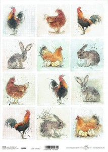 Papier ryżowy A4 ITD do decoupage - Wielkanoc