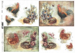 Papier ryżowy A4 ITD do decoupage - Wielkanoc 