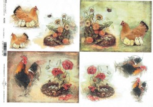 Papier ryżowy A4 ITD do decoupage - Wielkanoc