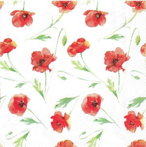 Serwetka decoupage 33x33 cm - kwiaty, maki