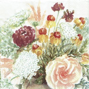 Serwetka decoupage 33x33 cm - kwiaty