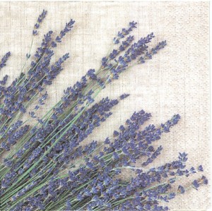 Serwetka decoupage 33x33 cm - lawenda, kwiaty