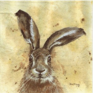 Serwetka decoupage 33x33 cm - zając