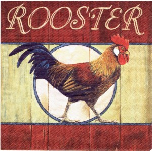 Serwetka decoupage 33x33 cm - kogut