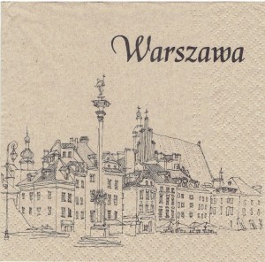 Serwetka decoupage 33x33 cm - Warszawa, miasto