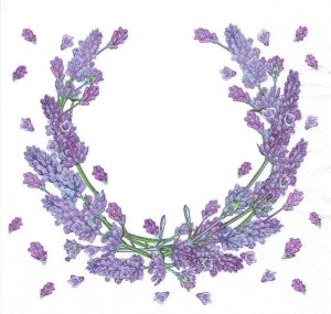 Serwetka decoupage 33x33 cm - lawenda, kwiaty