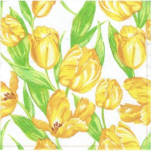 Serwetka decoupage 33x33 cm - kwiaty, tulipany