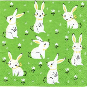 Serwetka decoupage 33x33 cm - zając, zajączek
