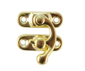 Zamek, zapięcie metalowe 28x32mm złote - 5 sztuk 