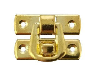 Zamek, zapięcie metalowe złote 22x30mm - 5 sztuk