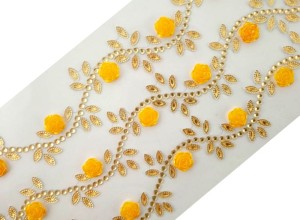 Naklejki, perełki i kryształki samoprzylepne - złote róże i liście