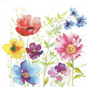 Serwetka decoupage 33x33 cm - kwiaty, kwiatki