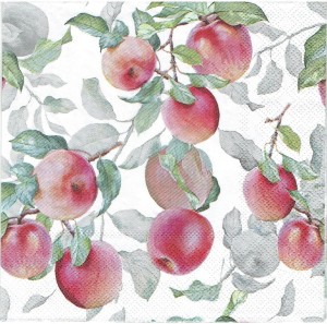 Serwetka decoupage 33x33 cm - jabłka, owoce