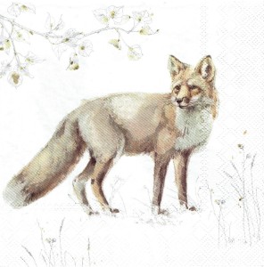 Serwetka decoupage 33x33 cm - lis, lisek