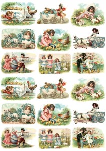 Papier ryżowy A4 Artando do decoupage - Wielkanoc, dzieci, kurczaki, baranki, kwiaty